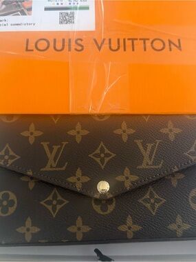Louis Vuitton Monogram Envelope Wallet in Brown and Gold